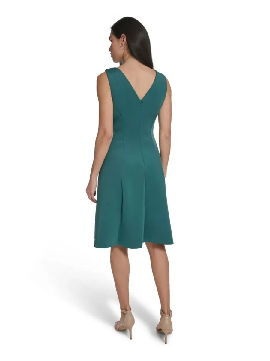 Платье-трапеция Seamed Fit & Flare Calvin Klein — изображение 5 из 5, секуоя