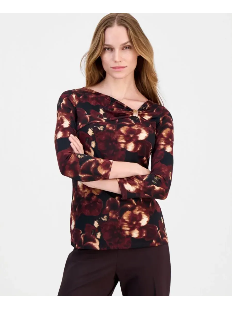 Блуза с принтом, 3/4 рукав Anne Klein