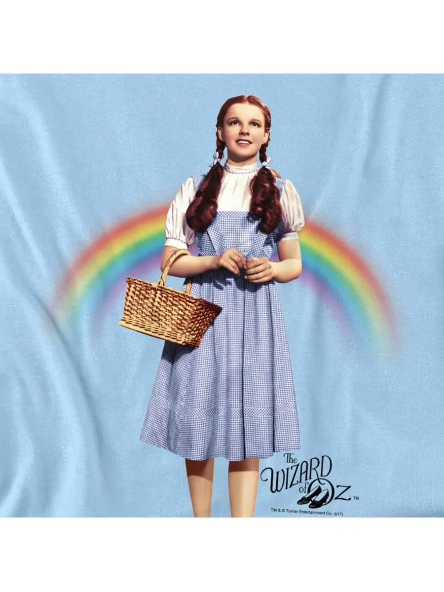 Футболка с принтом Over The Rainbow Wizard Of Oz — изображение 3 из 3, светлый синий