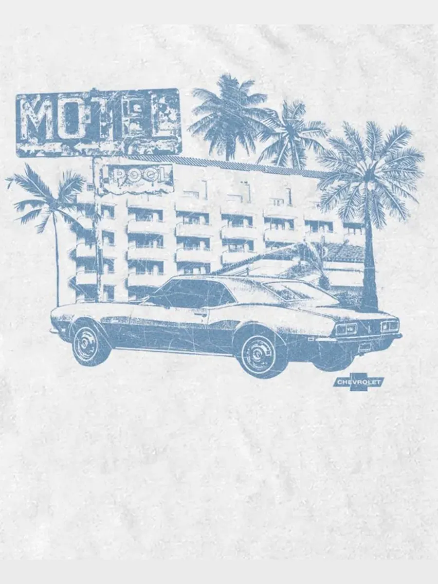 Футболка с принтом Camaro Motel Fifth Sun — изображение 3 из 3, белый