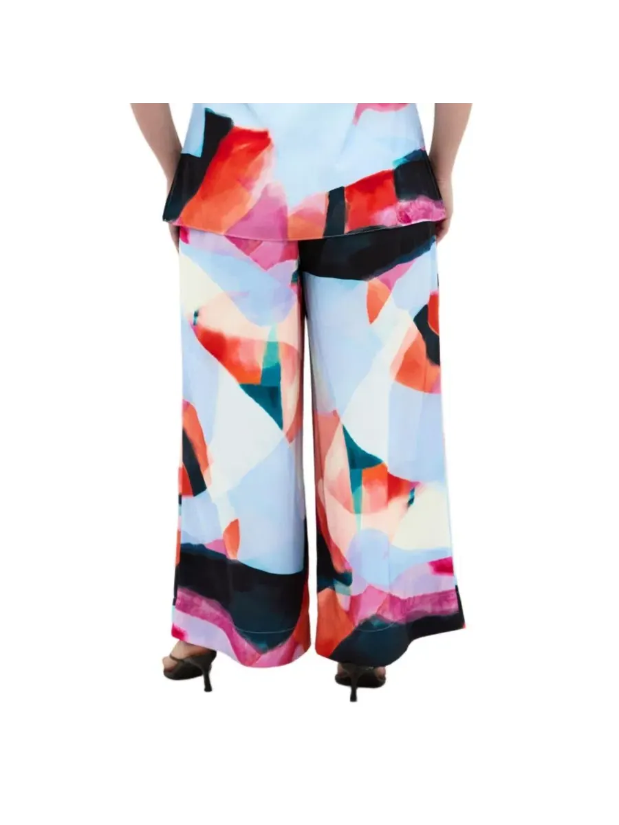 Брюки свободного кроя с принтом Shania Aspect Wide Leg Pant CITY CHIC — изображение 2 из 5, аспект