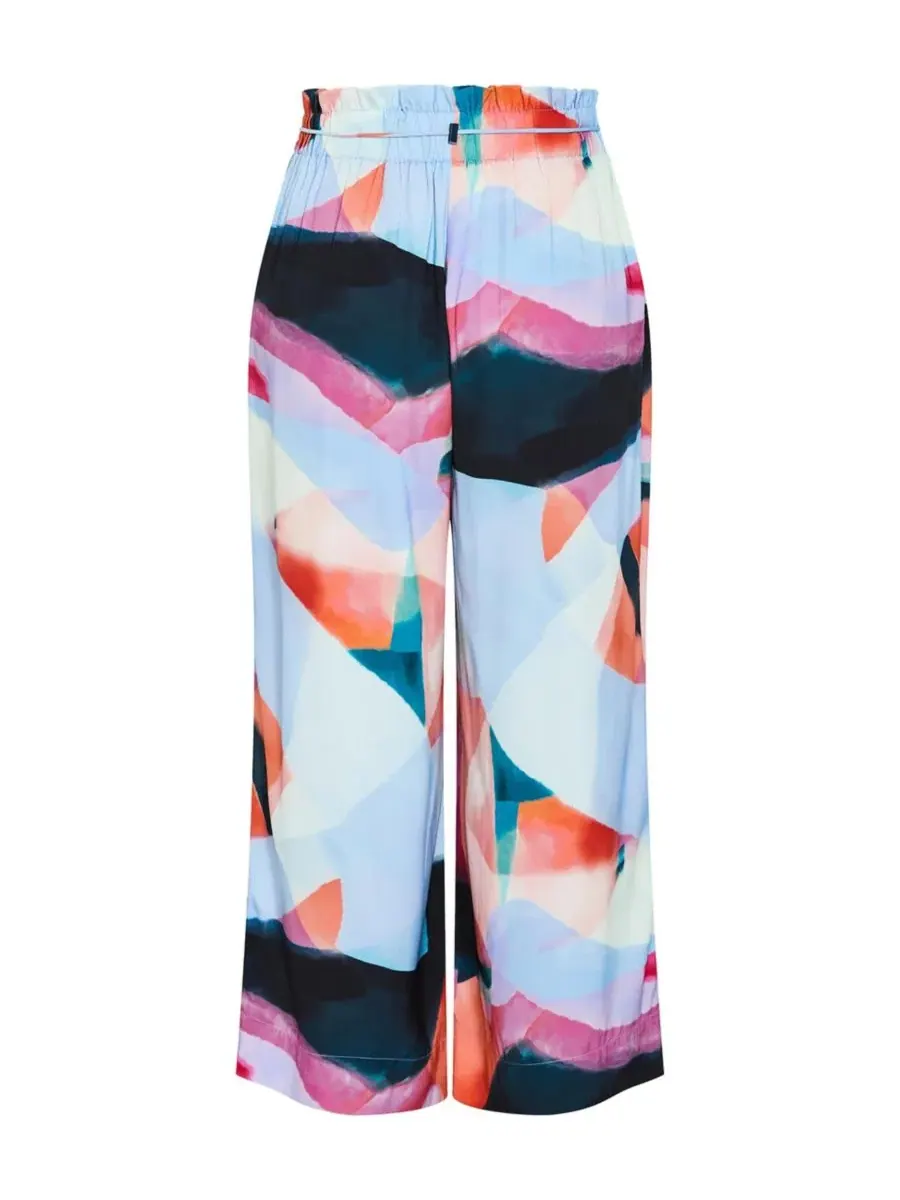 Брюки свободного кроя с принтом Shania Aspect Wide Leg Pant CITY CHIC — изображение 5 из 5, аспект