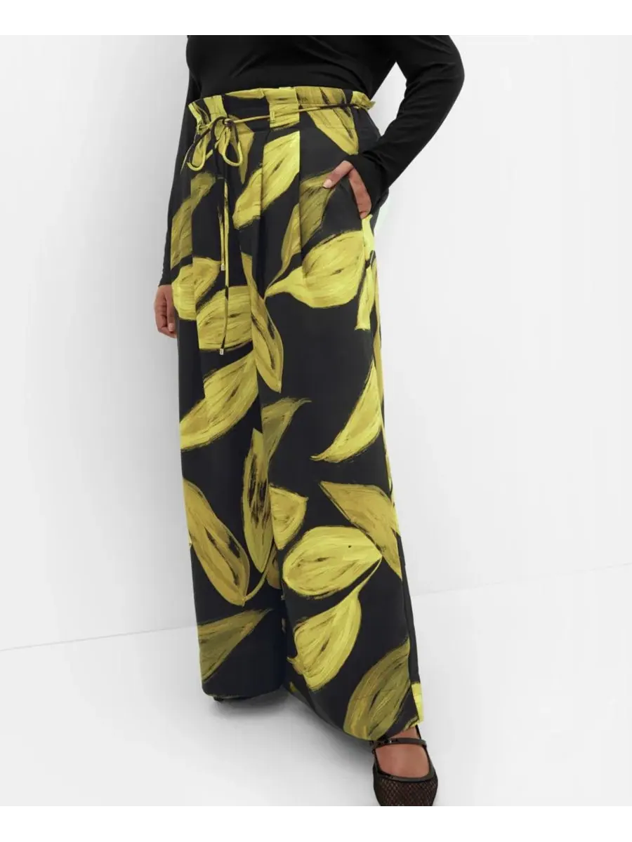 Брюки свободного кроя с принтом Shania Aspect Wide Leg Pant CITY CHIC, Abstract Zest