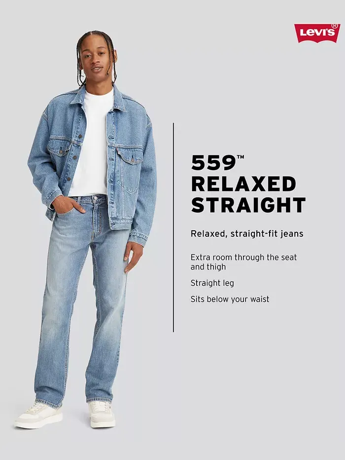 Мужские джинсы 559 Relaxed Straight Fit Eco Ease Levi's — изображение 4 из 5