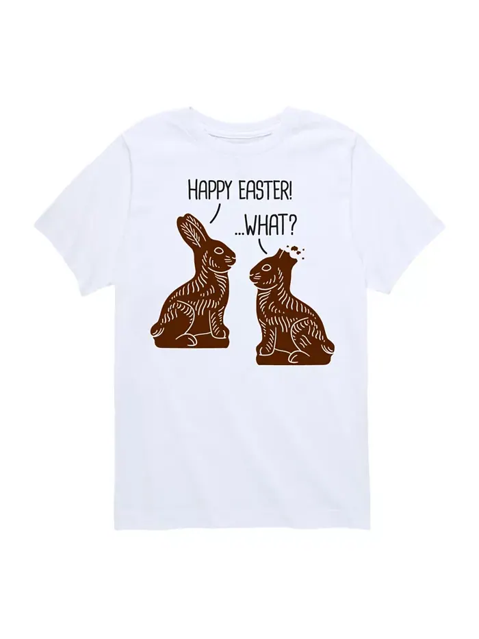 Футболка с принтом "Happy Easter What" для мальчиков старшего возраста Hybrid