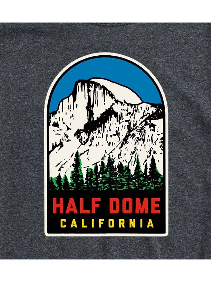 Футболка мужская с коротким рукавом Hybrid Apparel Half Dome California AIRWAVES — изображение 2 из 3, темно-серый