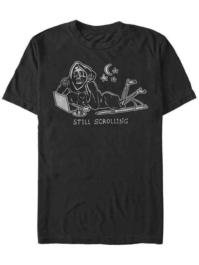 Мужская футболка с коротким рукавом Still Scrolling Fifth Sun — изображение 1 из 3, черный