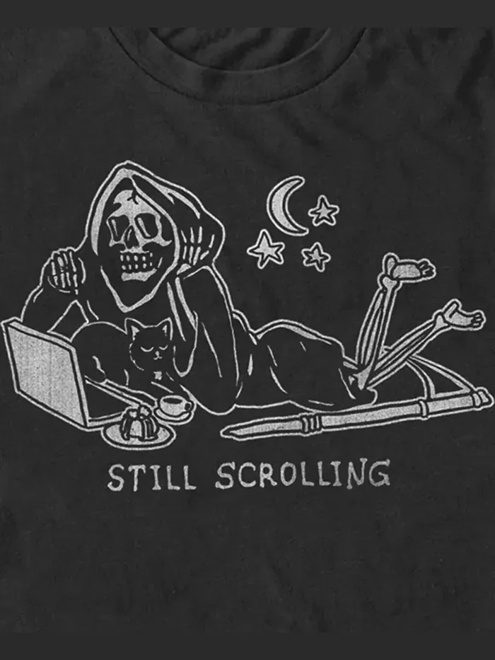 Мужская футболка с коротким рукавом Still Scrolling Fifth Sun — изображение 3 из 3, черный