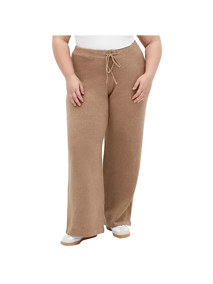 Брюки Ally Plus Size CITY CHIC — изображение 1 из 5, бежевый
