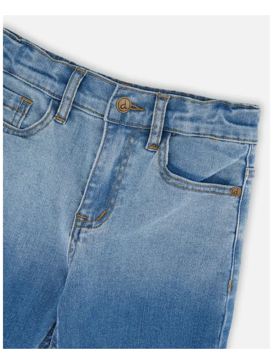 Deux par Deux Джинсы Boy Stretch Jean Bermuda — изображение 4 из 4, серый синий