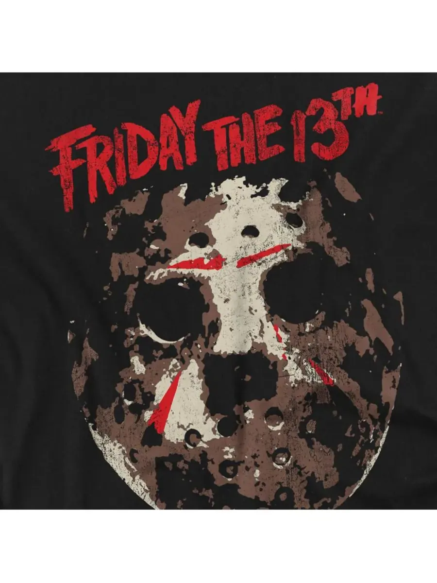 Мужская футболка с грубой маской Friday The 13th — изображение 2 из 3, черный