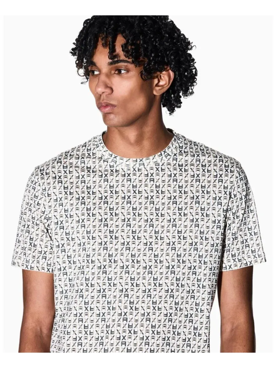 Мужская футболка с коротким рукавом, с принтом логотипа по всей поверхности A|X Armani Exchange — изображение 3 из 5