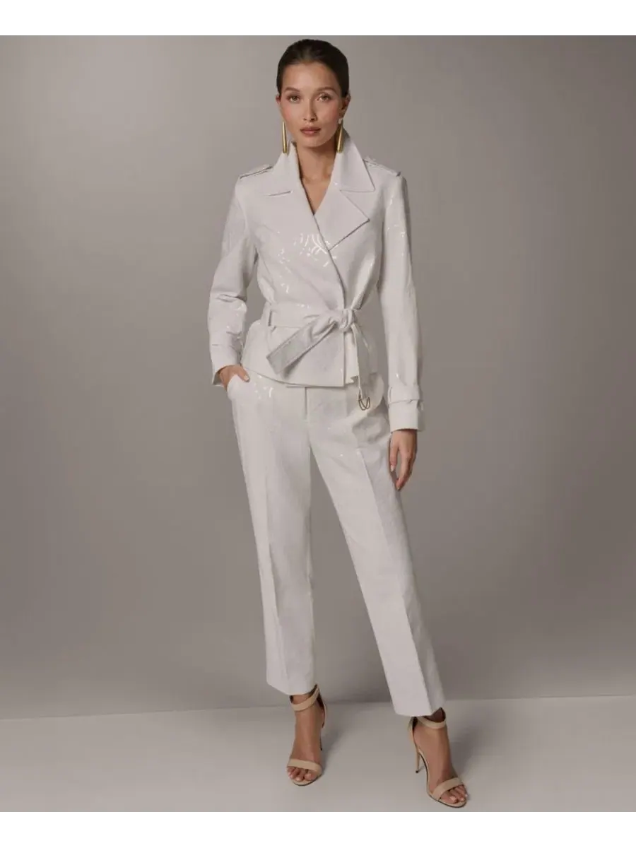 Женский жакет с воротником с вырезом Donna Karan New York — изображение 6 из 10, бежевый