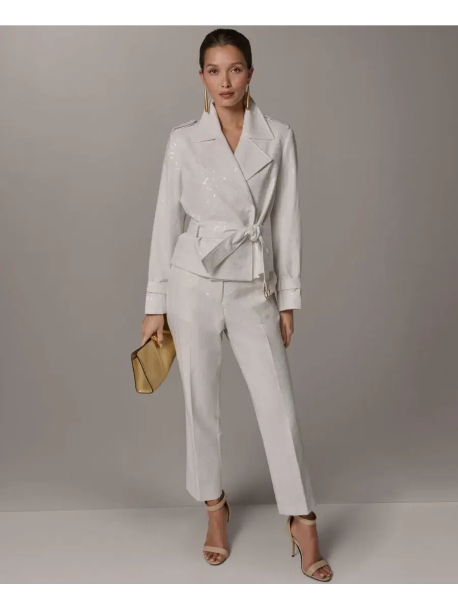 Женский жакет с воротником с вырезом Donna Karan New York — изображение 10 из 10, бежевый