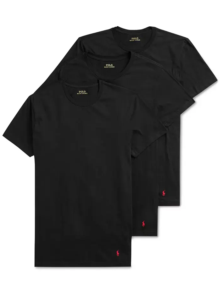 Мужские майки-борцовки Big and Tall, 3 штуки Polo Ralph Lauren — изображение 2 из 4, черный