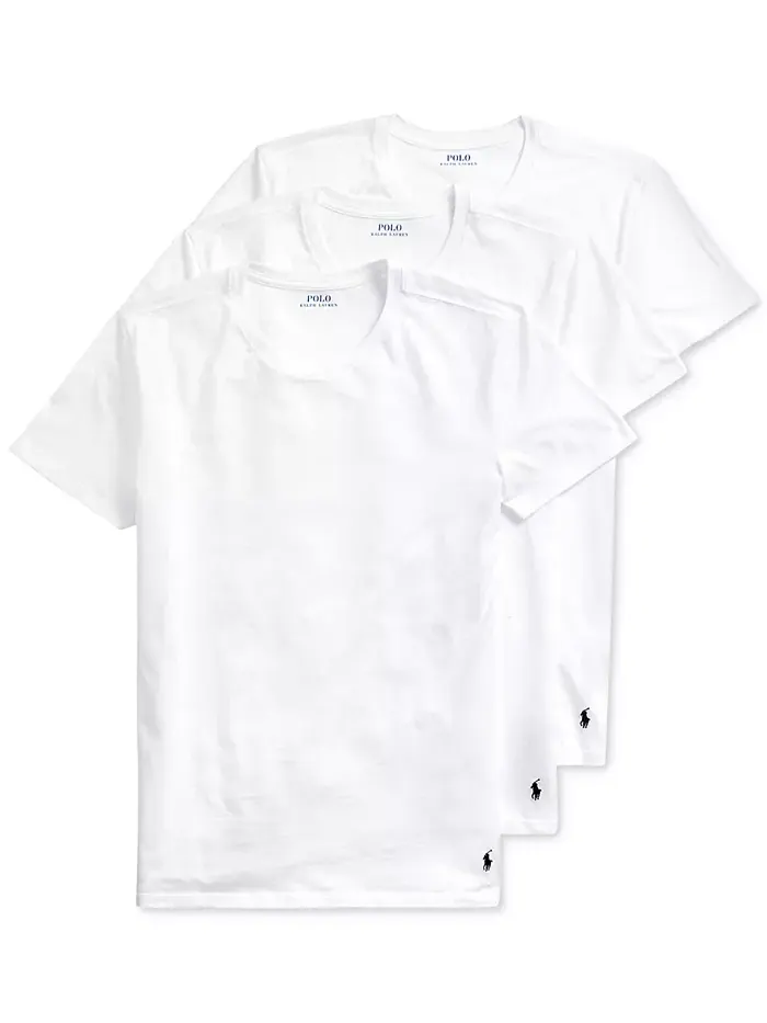 Мужские майки-борцовки Big and Tall, 3 штуки Polo Ralph Lauren — изображение 3 из 4, белый