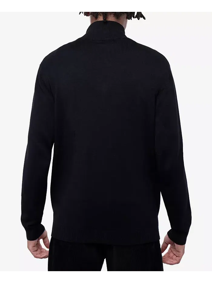 Мужской свитер с молнией и воротником-стойкой SPRING + MERCER — изображение 2 из 6, черный