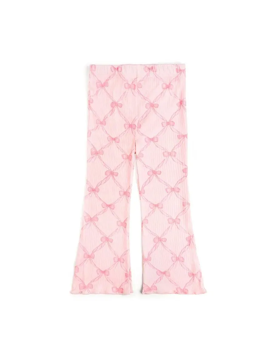 Леггинсы Big Girls Bow Trellis Flare Sweet Wink — изображение 1 из 4, розовый