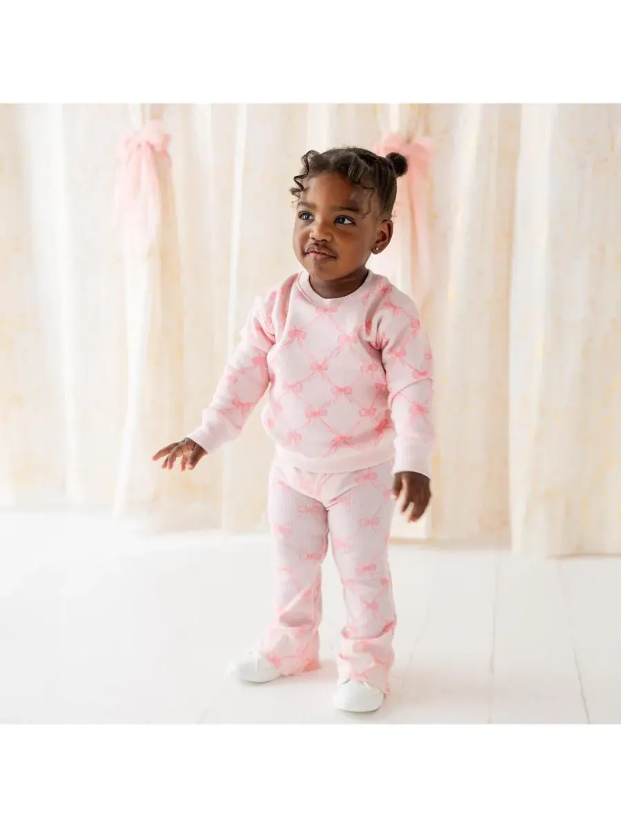Леггинсы Big Girls Bow Trellis Flare Sweet Wink — изображение 2 из 4, розовый