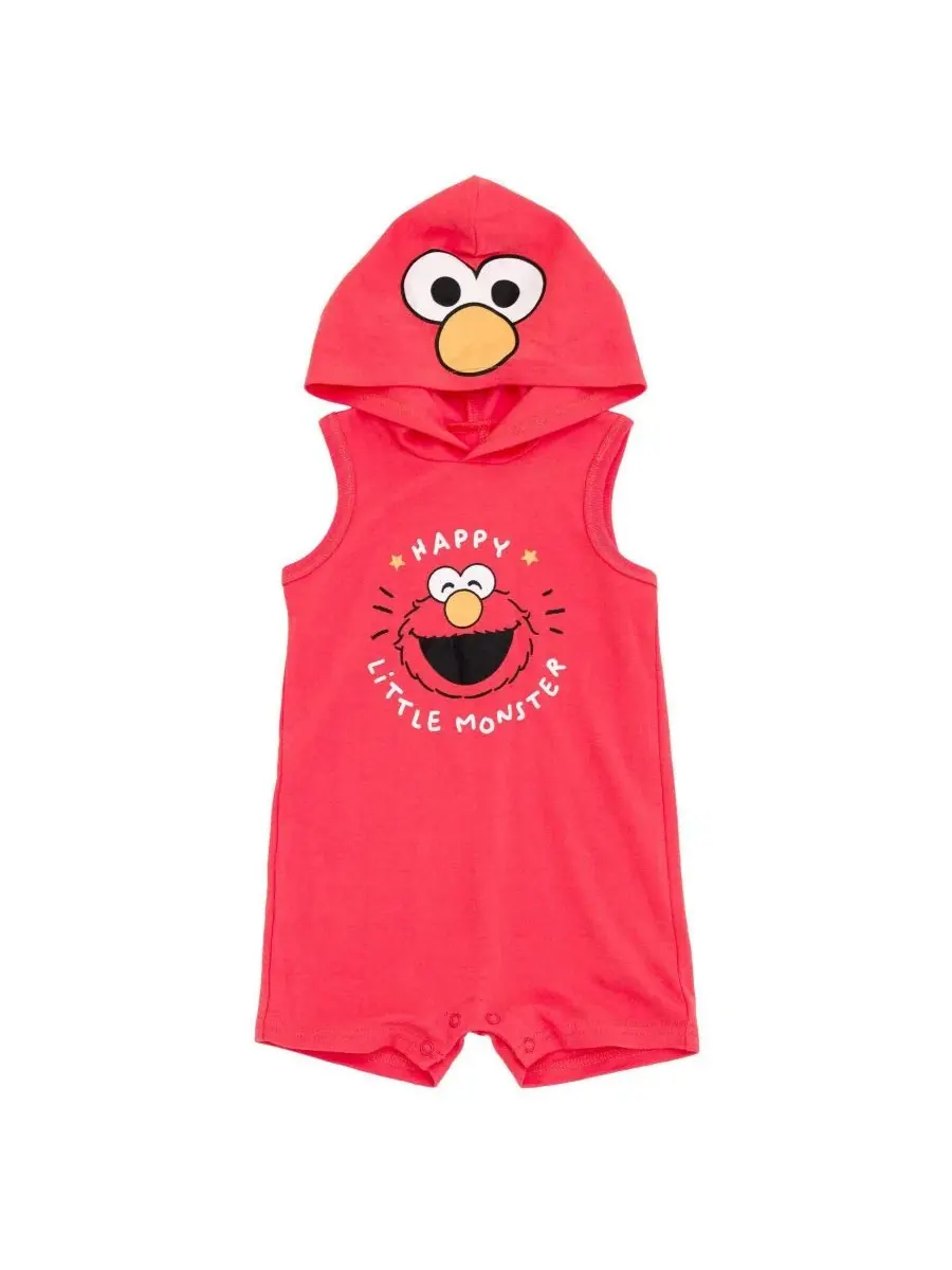 Боди-комбинезон с капюшоном без рукавов Elmo red Sesame Street — изображение 1 из 3, красный