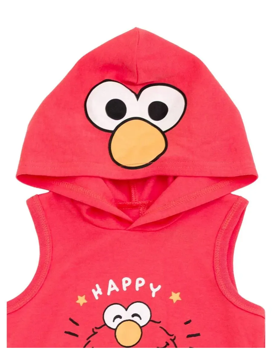 Боди-комбинезон с капюшоном без рукавов Elmo red Sesame Street — изображение 3 из 3, красный