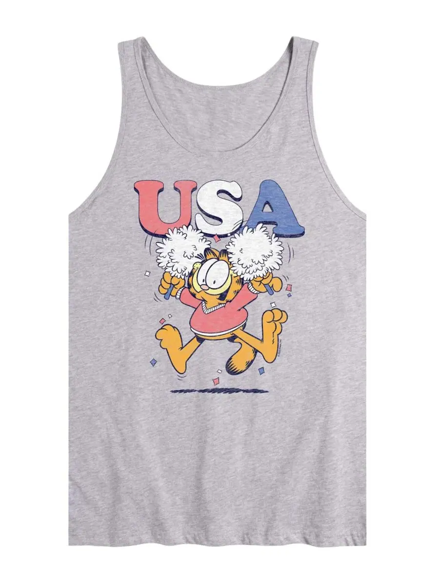 Майка без рукавов с принтом Garfield USA Cheer AIRWAVES — изображение 1 из 3, приглушенный