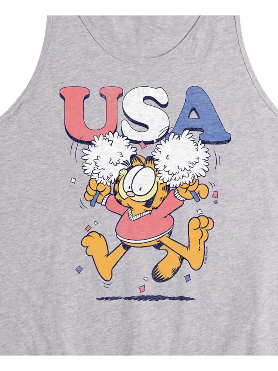 Майка без рукавов с принтом Garfield USA Cheer AIRWAVES — изображение 3 из 3, приглушенный