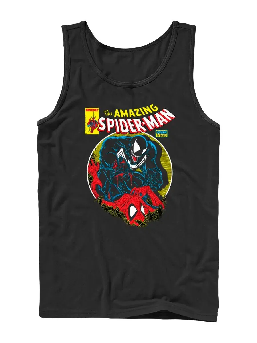 Майка с принтом The Amazing Spider-Man Venom is Back Retro Comic Graphic Fifth Sun — изображение 1 из 3, черный