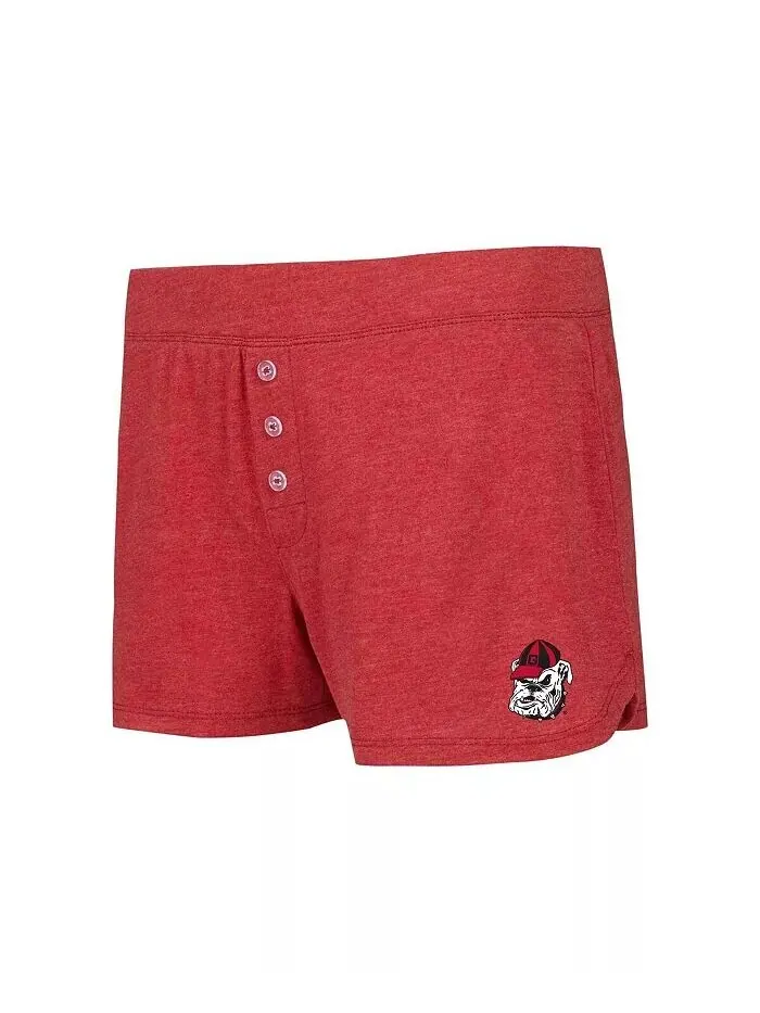 Женский комплект из футболки и шорт с длинными рукавами Red Georgia Bulldogs Team Color Concepts — изображение 2 из 3