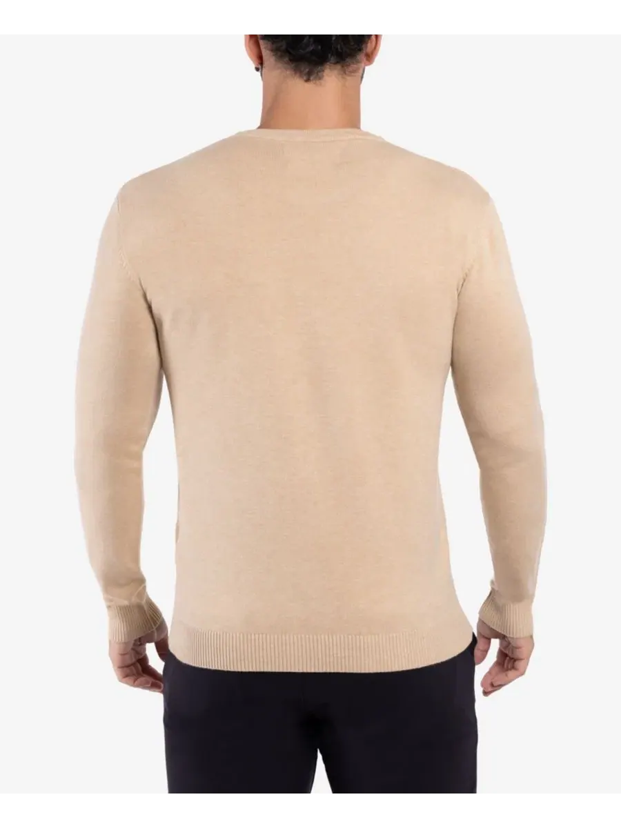 Свитер с круглым вырезом, длинным рукавом, модель Big & Tall Basic Crewneck XRAY — изображение 2 из 15, овсяный