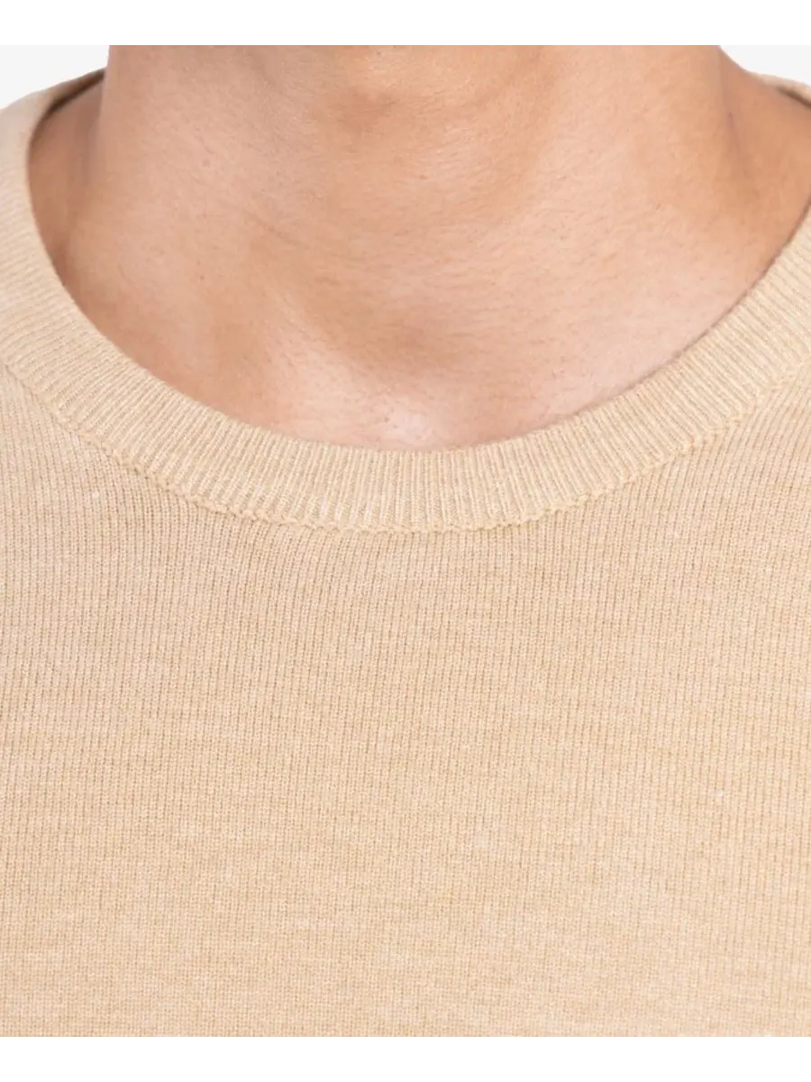 Свитер с круглым вырезом, длинным рукавом, модель Big & Tall Basic Crewneck XRAY — изображение 12 из 15, овсяный