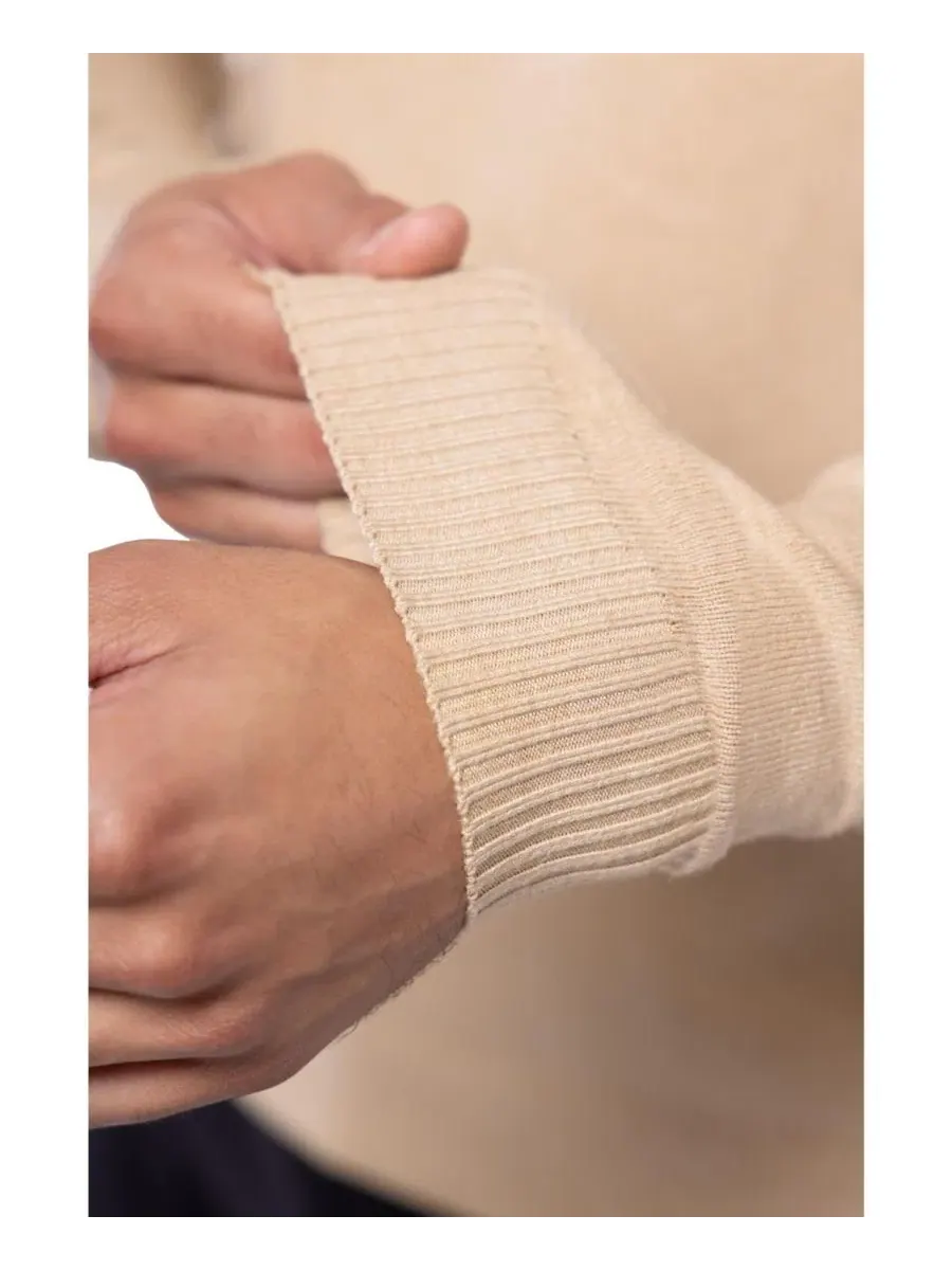 Свитер с круглым вырезом, длинным рукавом, модель Big & Tall Basic Crewneck XRAY — изображение 5 из 15, овсяный