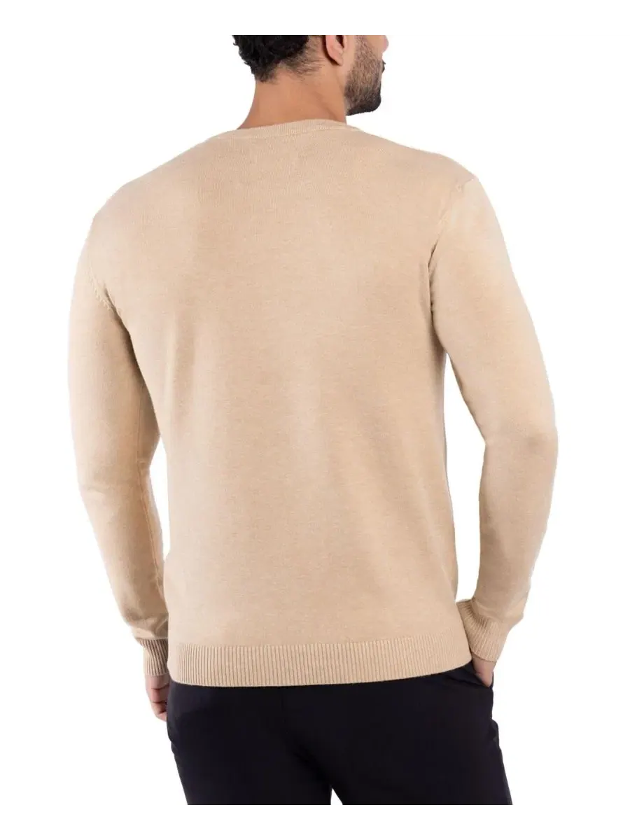 Свитер с круглым вырезом, длинным рукавом, модель Big & Tall Basic Crewneck XRAY — изображение 8 из 15, овсяный