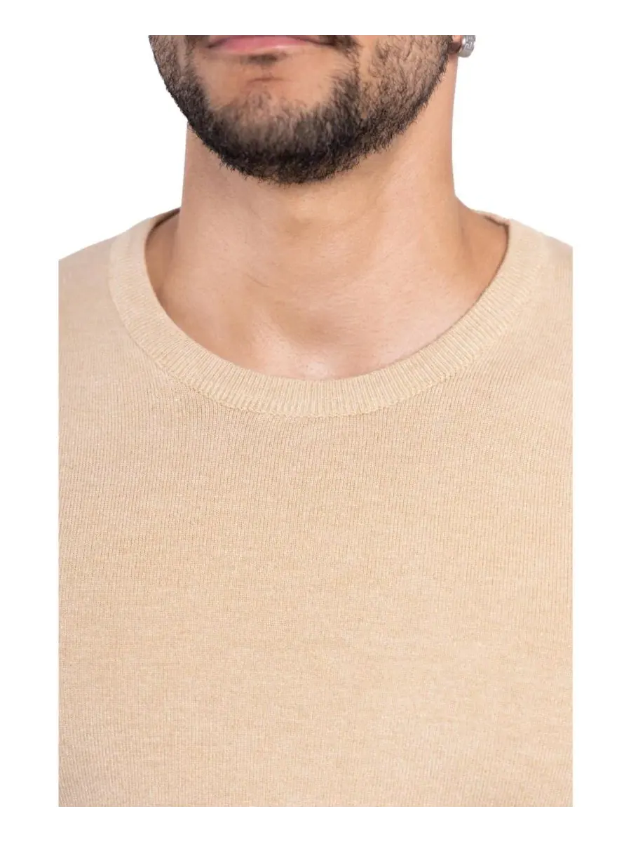 Свитер с круглым вырезом, длинным рукавом, модель Big & Tall Basic Crewneck XRAY — изображение 9 из 15, овсяный