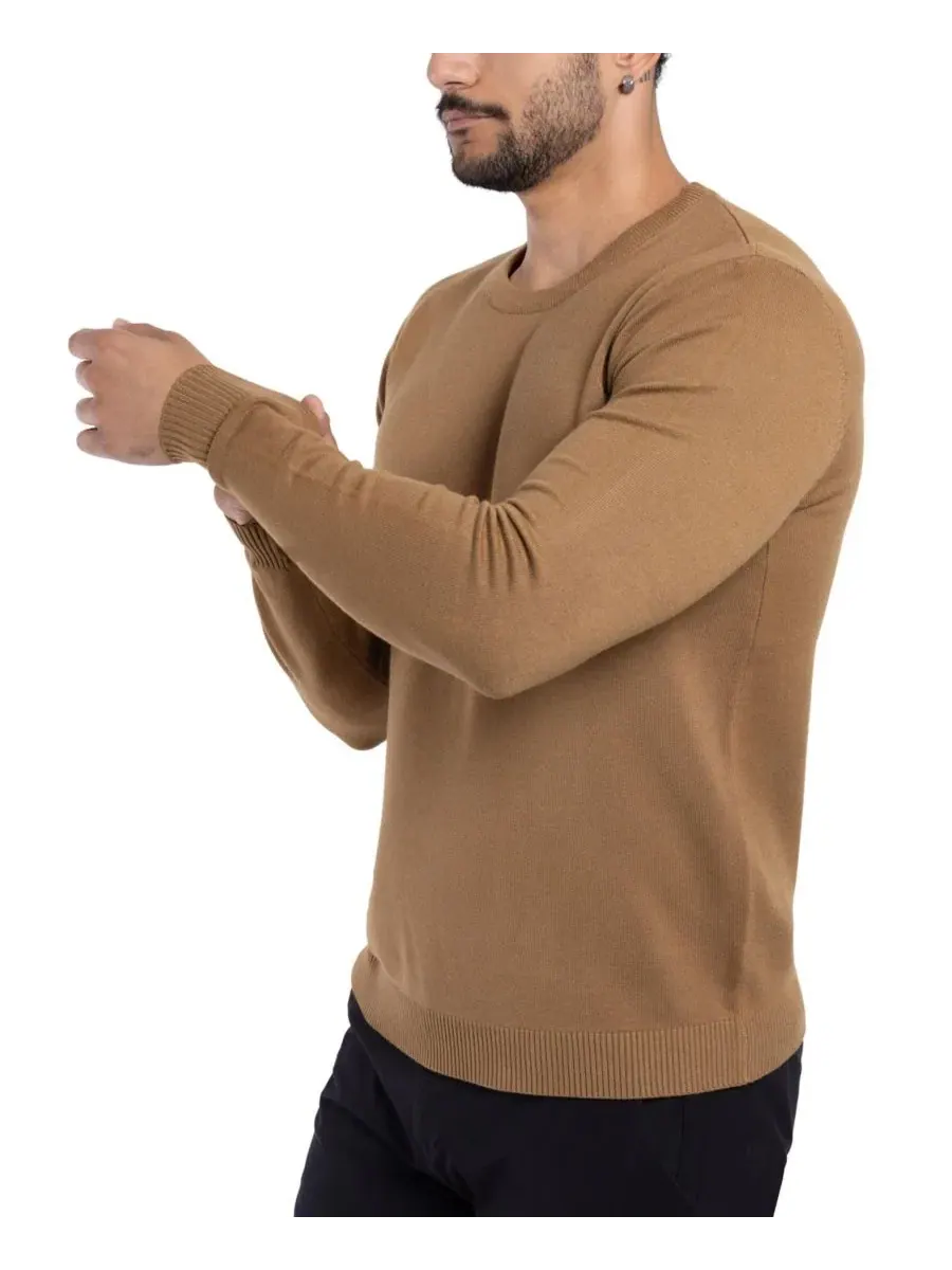 Свитер с круглым вырезом XRAY X RAY Men's Crewneck Sweater — изображение 10 из 13, хаки