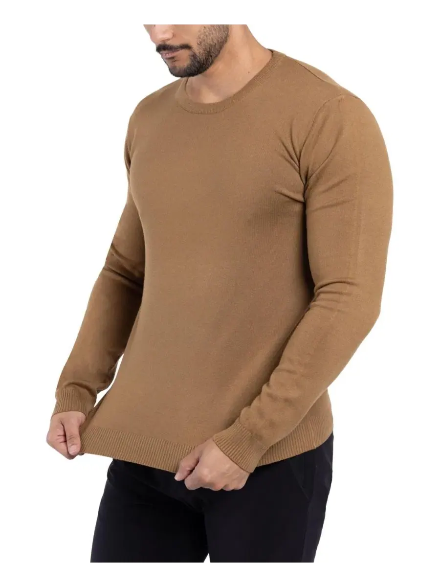 Свитер с круглым вырезом XRAY X RAY Men's Crewneck Sweater — изображение 4 из 13, хаки