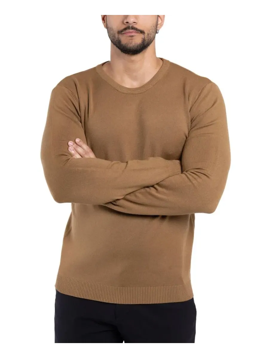 Свитер с круглым вырезом XRAY X RAY Men's Crewneck Sweater — изображение 6 из 13, хаки