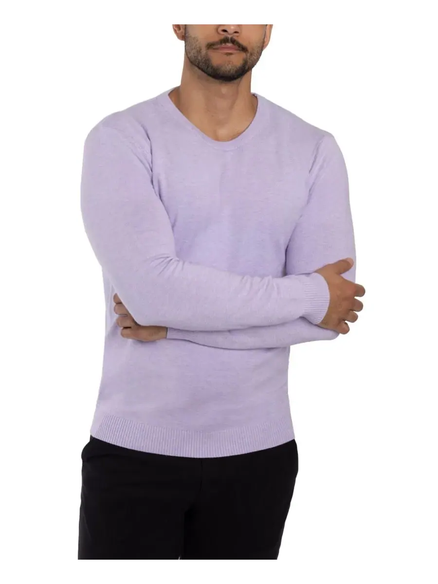 Свитер с круглым вырезом Big & Tall Basic Crewneck XRAY — изображение 10 из 15, фиолетовый