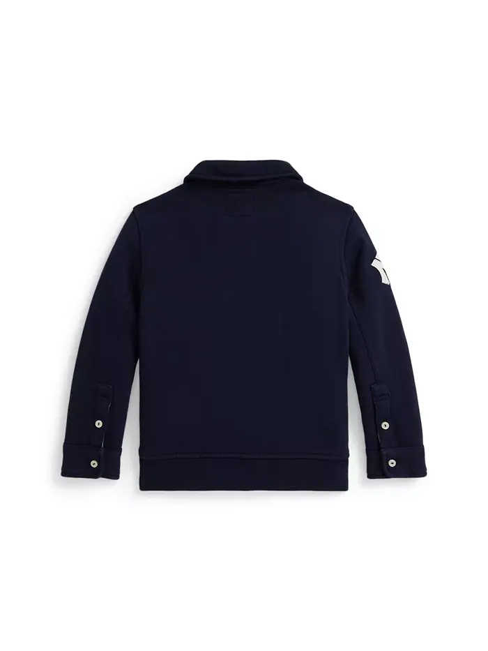 Большие мальчики свитер с воротником Polo Ralph Lauren — изображение 2 из 3, синий