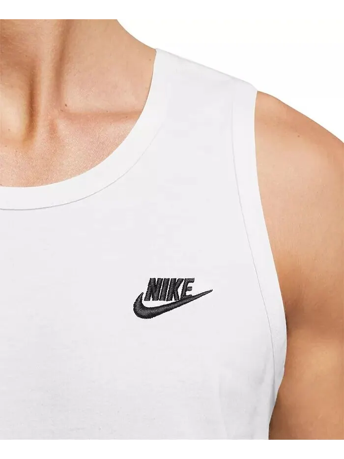 Мужская спортивная майка Club Nike — изображение 3 из 4, белый/черный