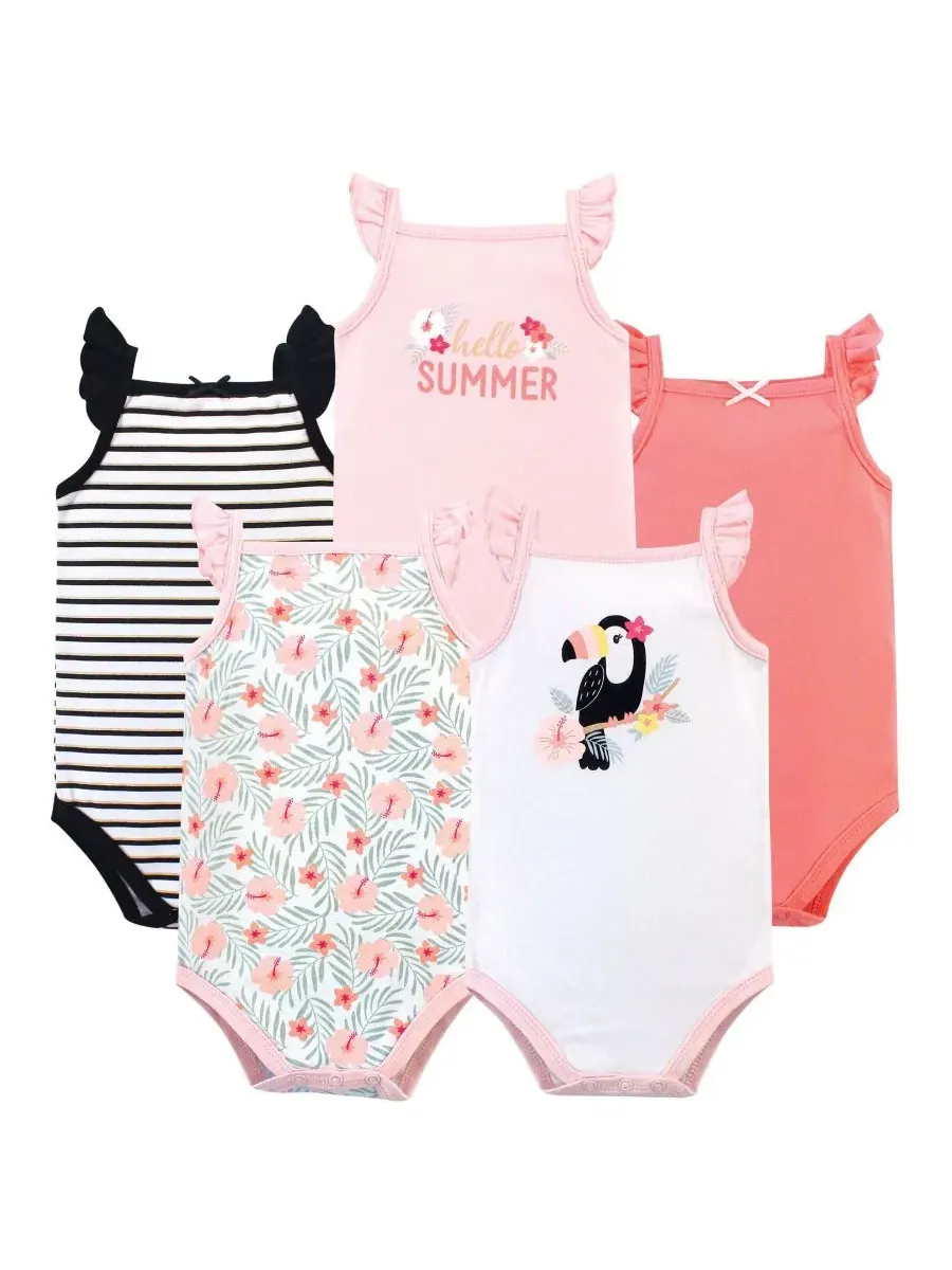 Хлопковые боди без рукавов Hudson Baby, Tropical Toucan