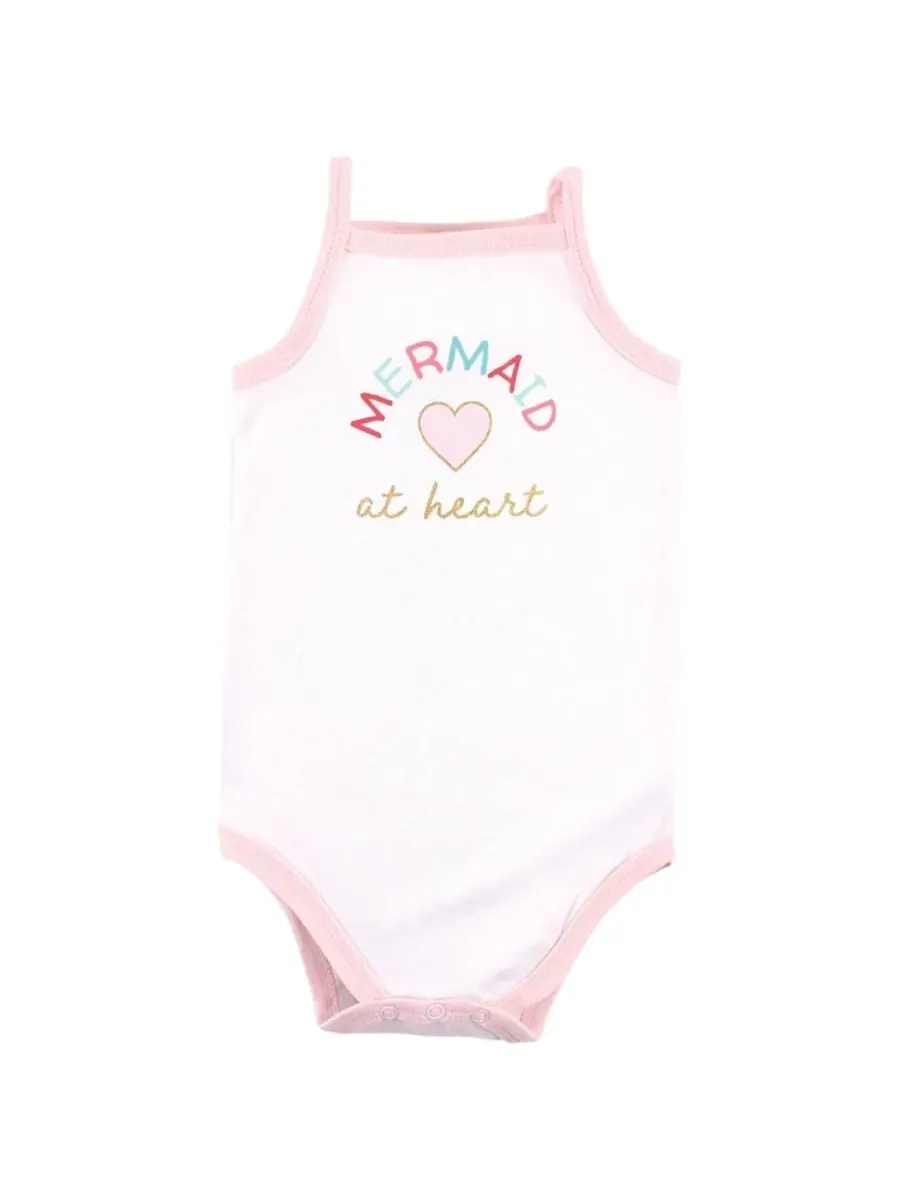 Хлопковые боди без рукавов Hudson Baby, Coral Mint Mermaid — изображение 5 из 7