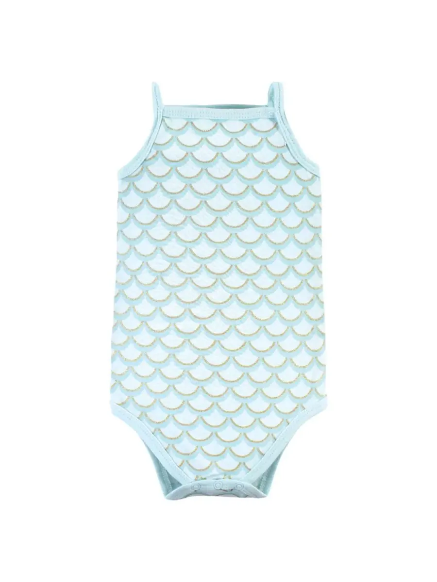 Хлопковые боди без рукавов Hudson Baby, Coral Mint Mermaid — изображение 6 из 7