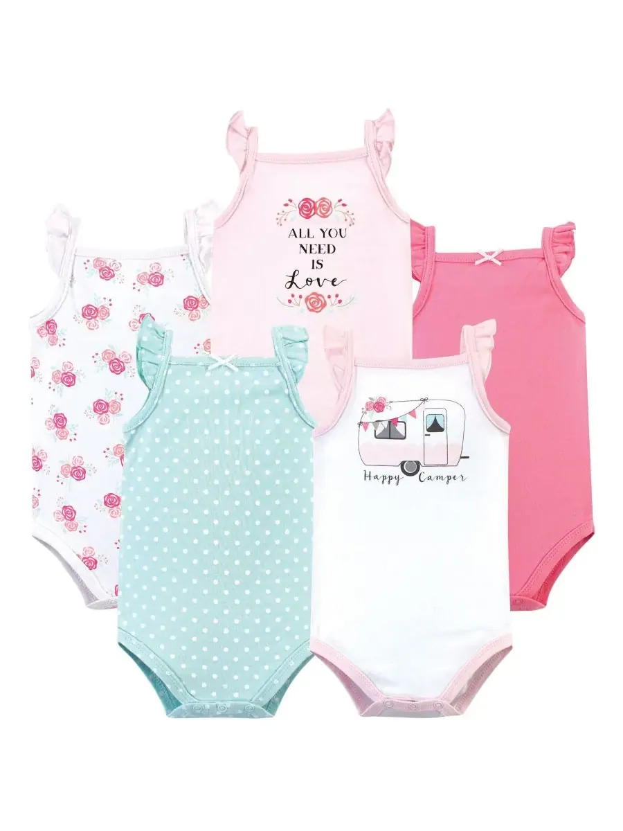 Хлопковые боди без рукавов Hudson Baby — изображение 1 из 4, розовый