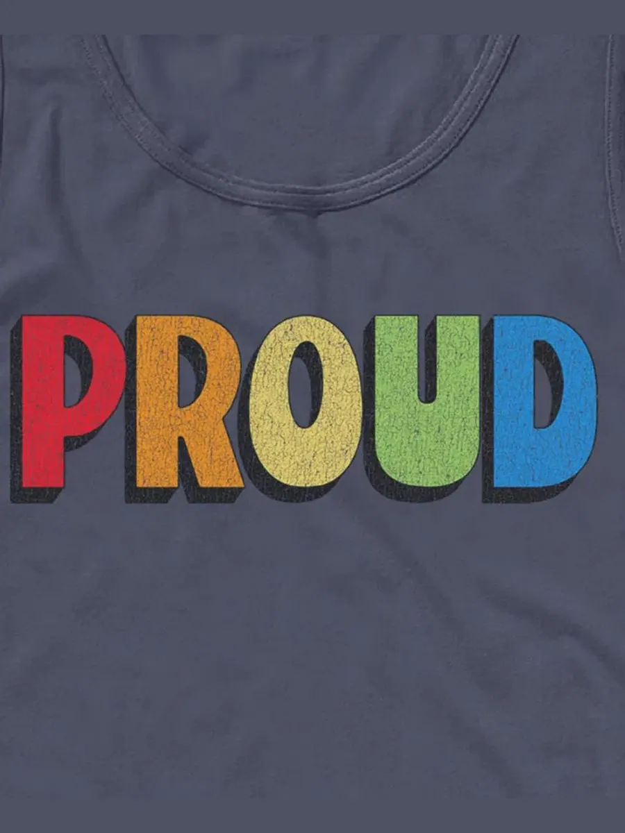 Мужская майка без рукавов Proud Design By Humans — изображение 3 из 3, темно-синий