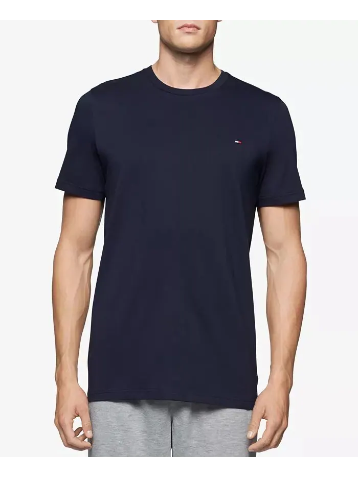 Мужская хлопковая майка с круглым вырезом Tommy Hilfiger — изображение 1 из 1, темно-синий