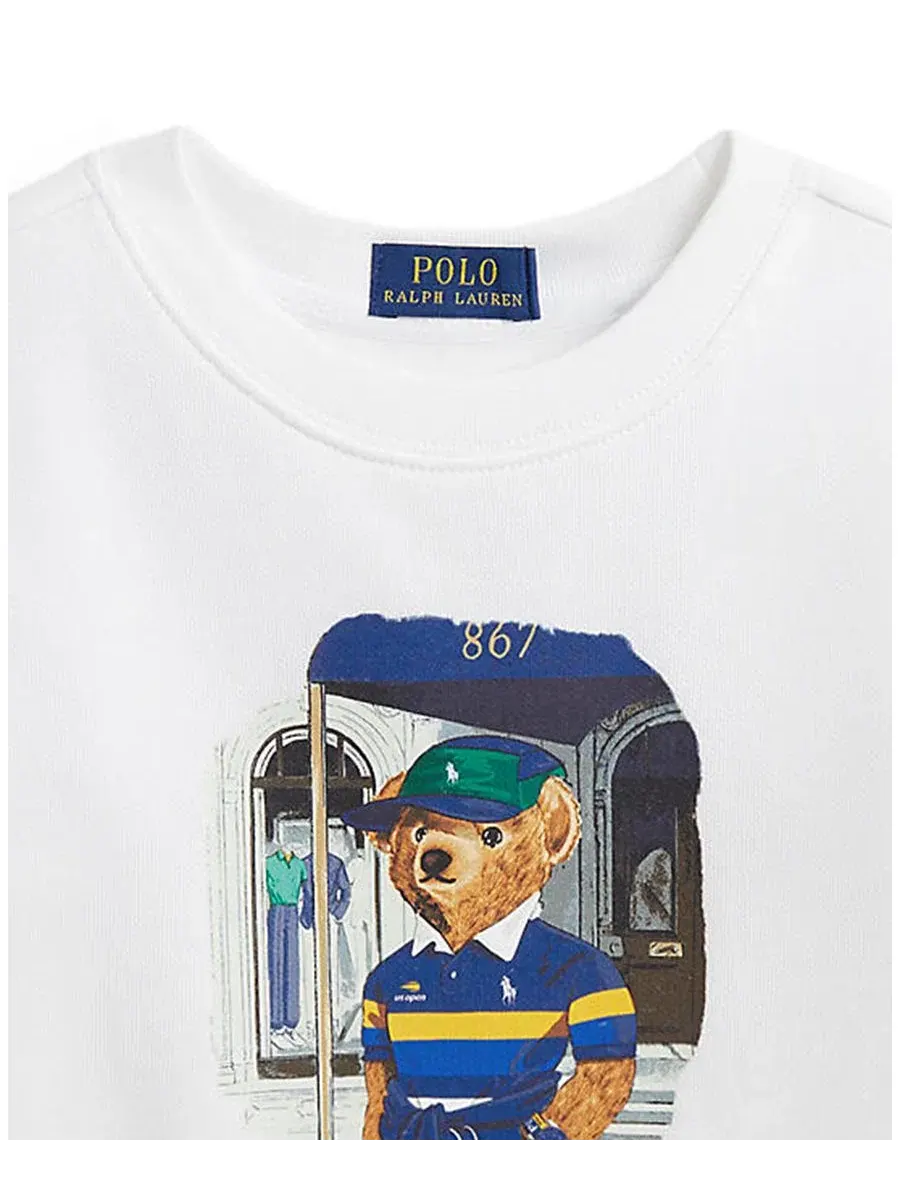 Свитшот с длинным рукавом с принтом Polo Bear US Open Polo Ralph Lauren — изображение 3 из 3, белый