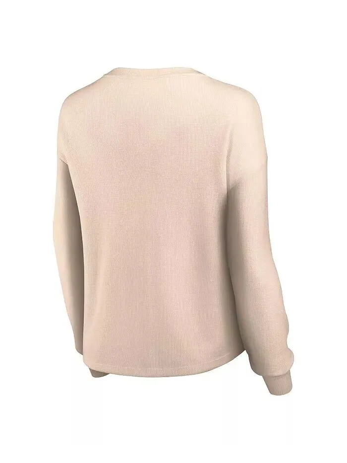 Женская кремовая потертая футболка St. Louis Cardinals Go For It с длинным рукавом и — изображение 3 из 3