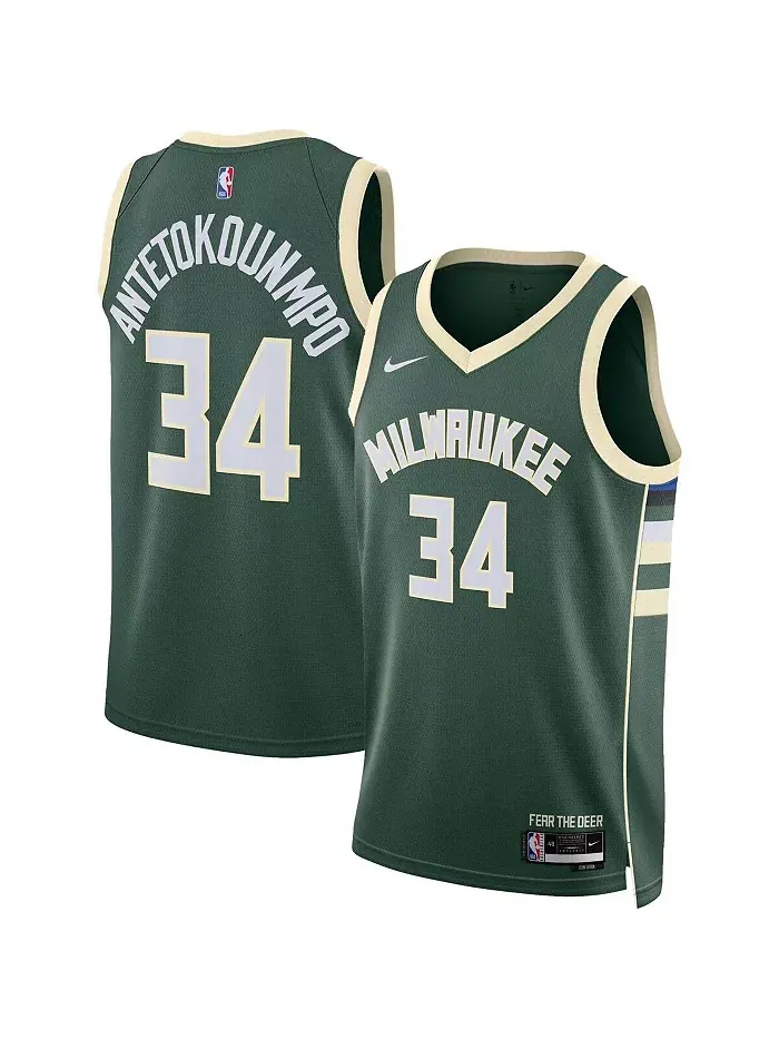 Мужская и женская баскетбольная майка Giannis Antetokounmpo Milwaukee Bucks Swingman Nike — изображение 1 из 3, зеленый