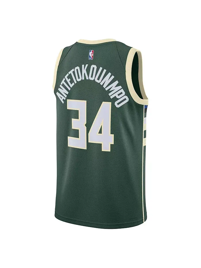 Мужская и женская баскетбольная майка Giannis Antetokounmpo Milwaukee Bucks Swingman Nike — изображение 3 из 3, зеленый